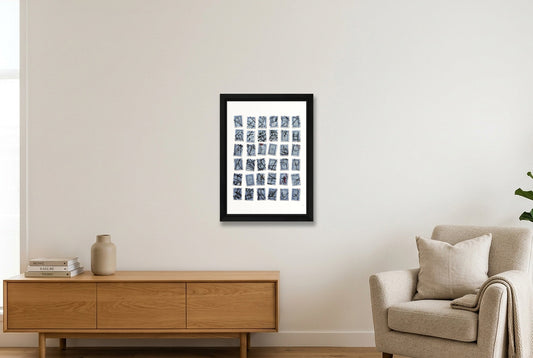 Seven of Hearts II — A3 (30×42cm, 12×17") Black Frame